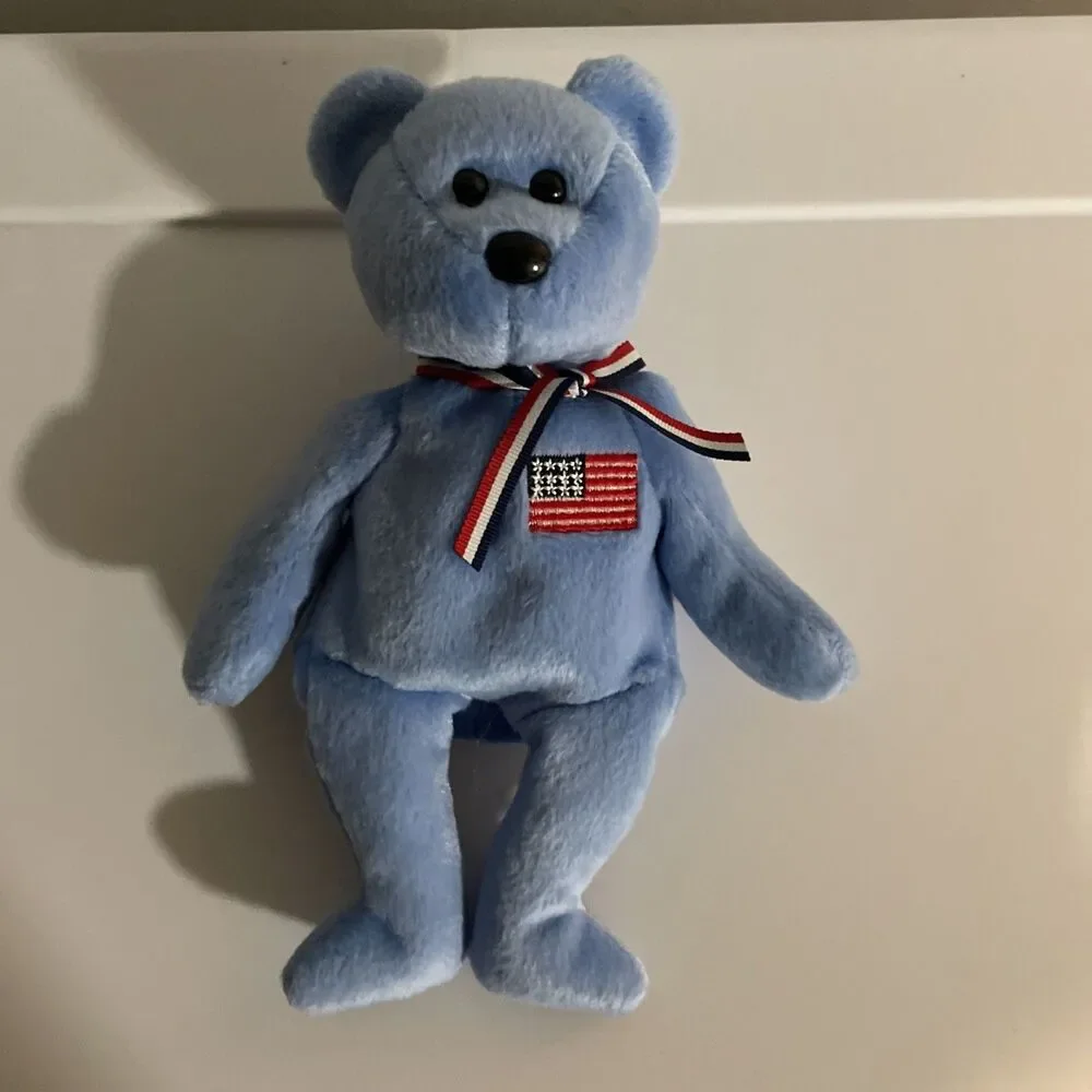 America Bear TY Beanie Baby Red Cross in Memory of 9/11